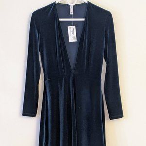 American Apparel Blue/Green Aline Winter Dress